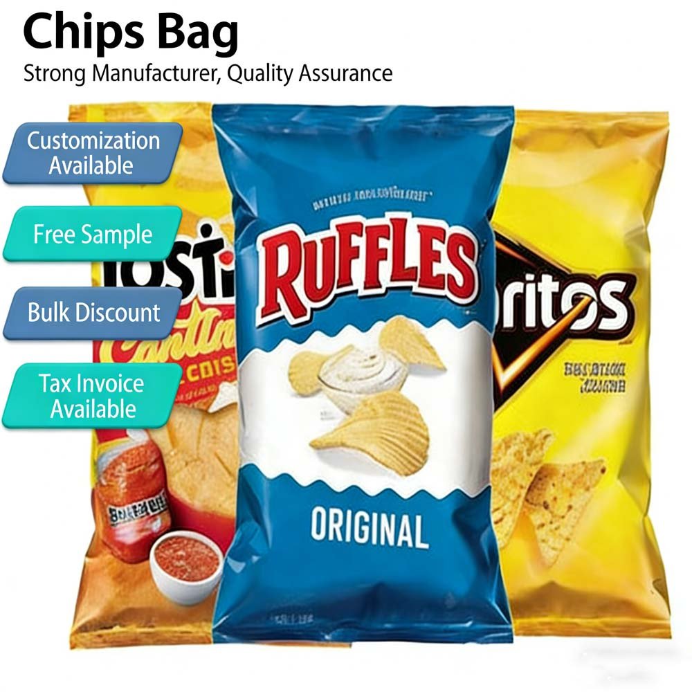 Customized composite color-printed film roll snack bags, popular snack and leisure food packaging, aluminum-coated film roll middle seal bags