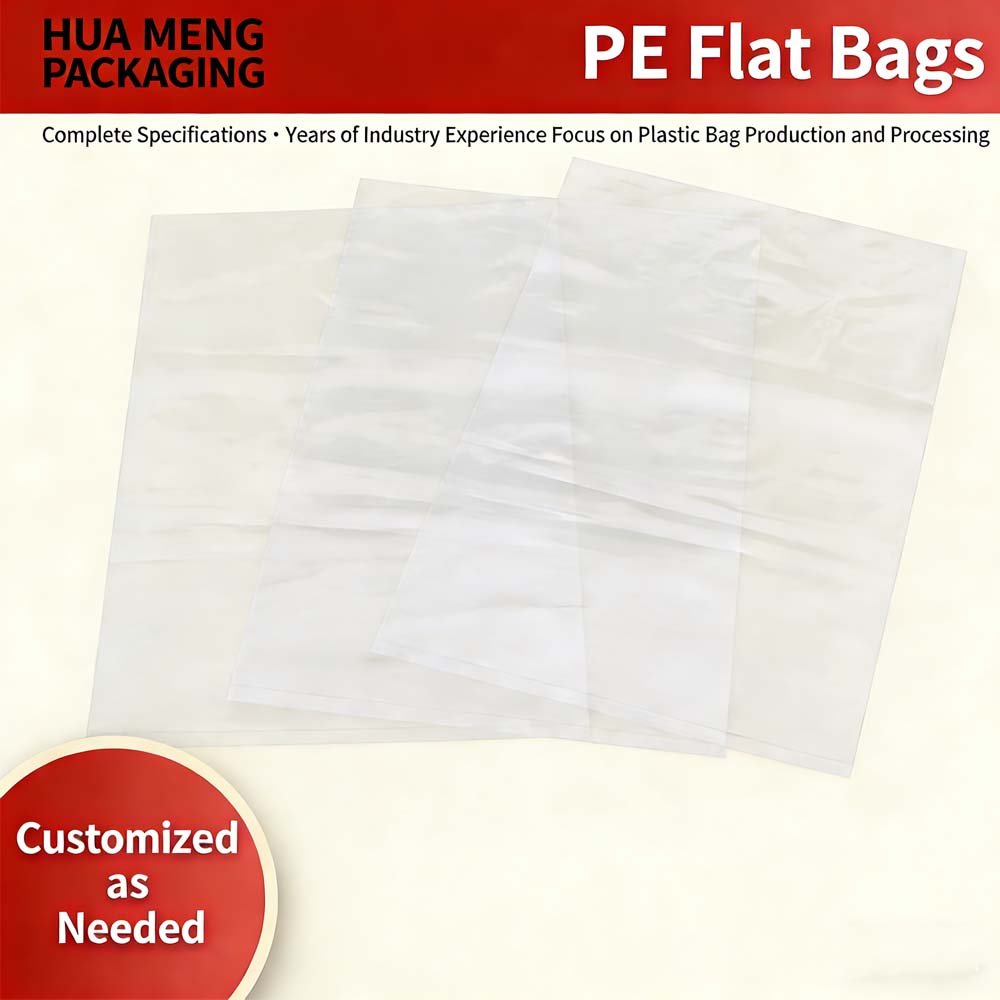 Customized plastic bags, PE bags in stock, printed LOGO, transparent moisture-proof, clothing express packaging, PE flat bags