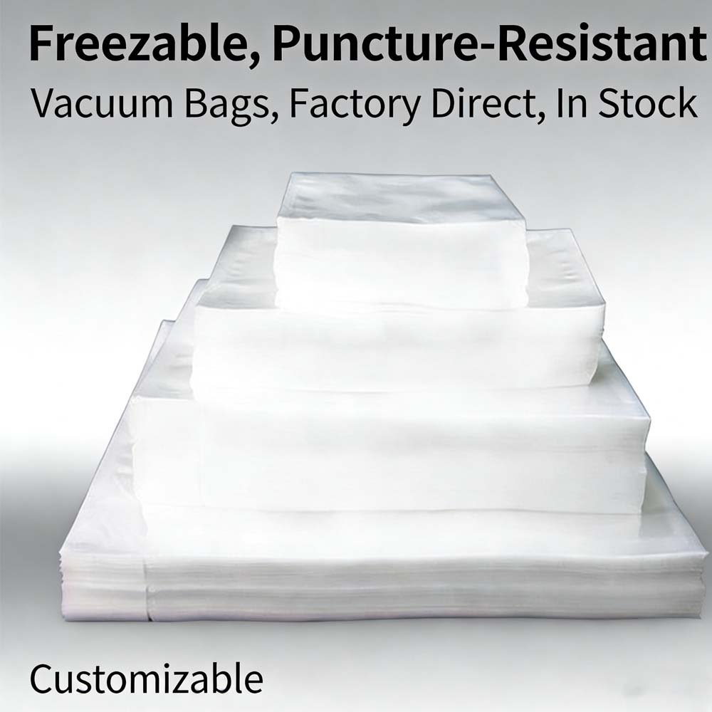 Factory In-Stock Thickened Nylon Co-Extruded Vacuum Bags: Smooth Transparent Plastic Food Sealing Packaging Bags