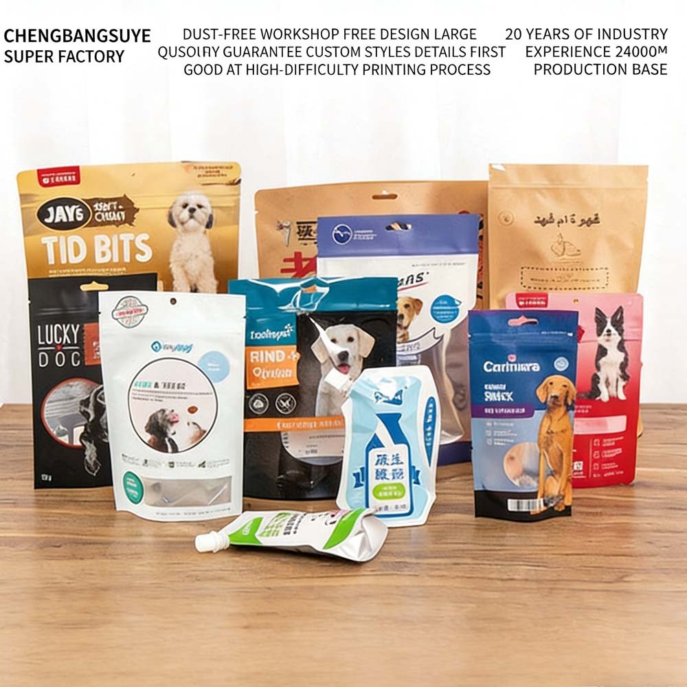 Wholesale of food packaging bags, coffee and tea composite roll film, cat food and dog food, self-standing and self-sealing aluminum foil bags