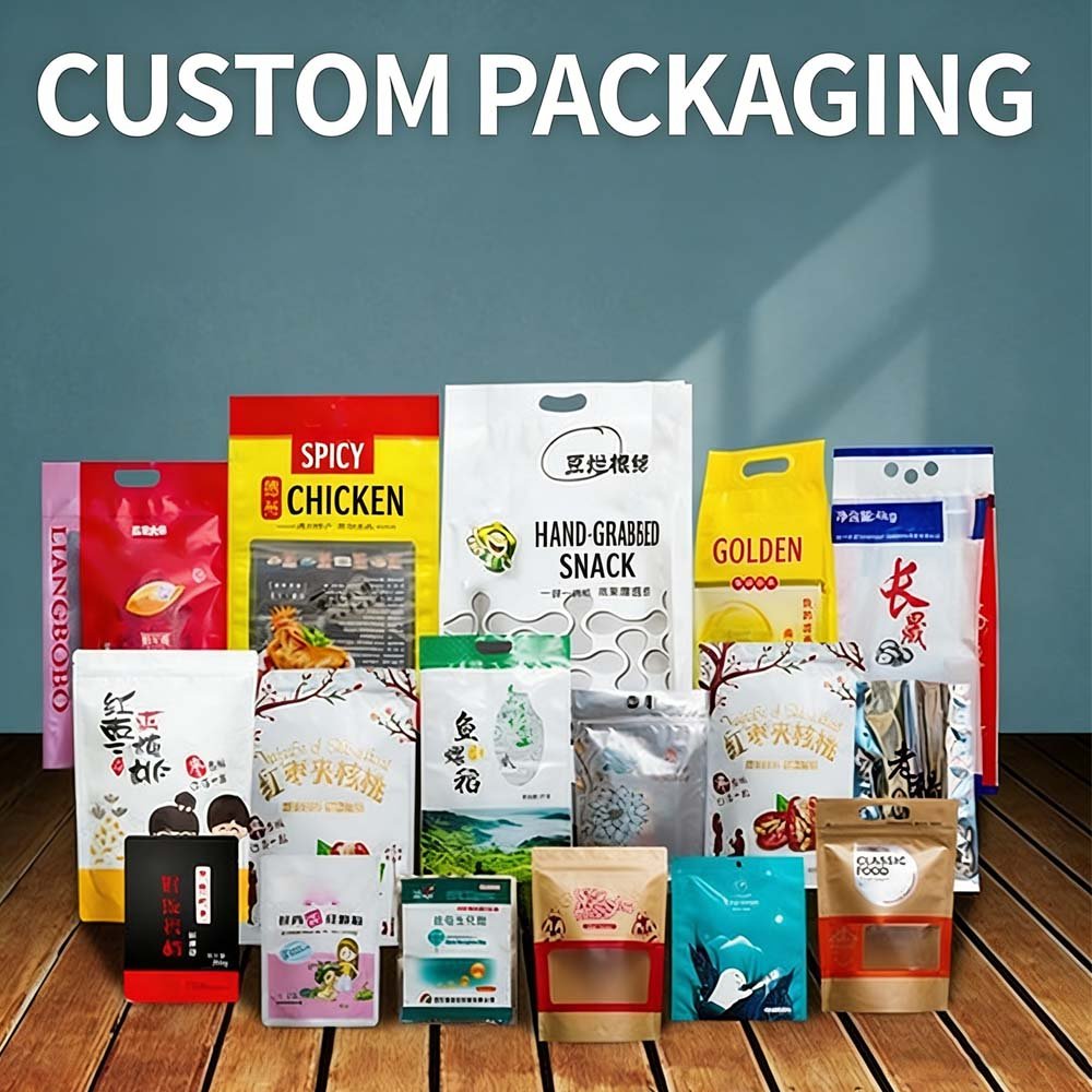 Customized plastic packaging bags, vacuum food packaging bags, aluminum foil bags, color-printed composite roll films, self-standing and self-sealing bags
