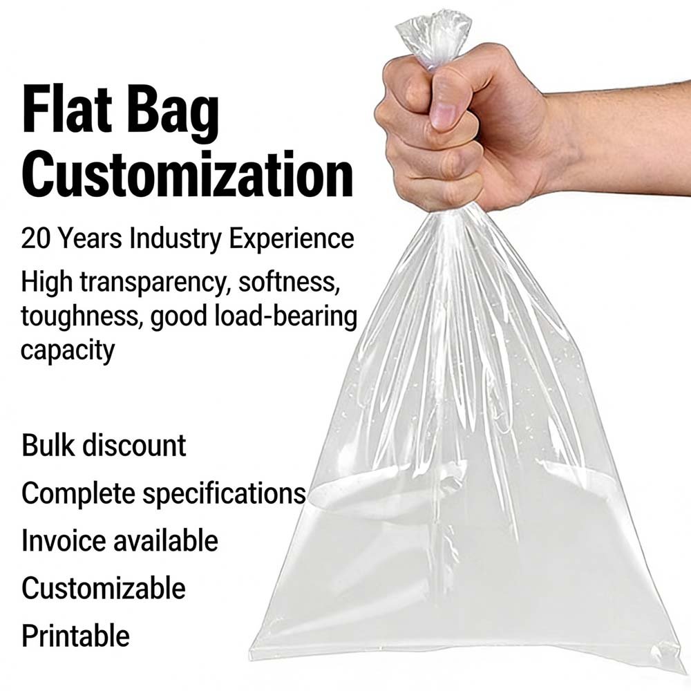Customized transparent flat bags, moisture-proof bags, waterproof inner packaging bags, PE high and low pressure plastic bags are available as per your requirements