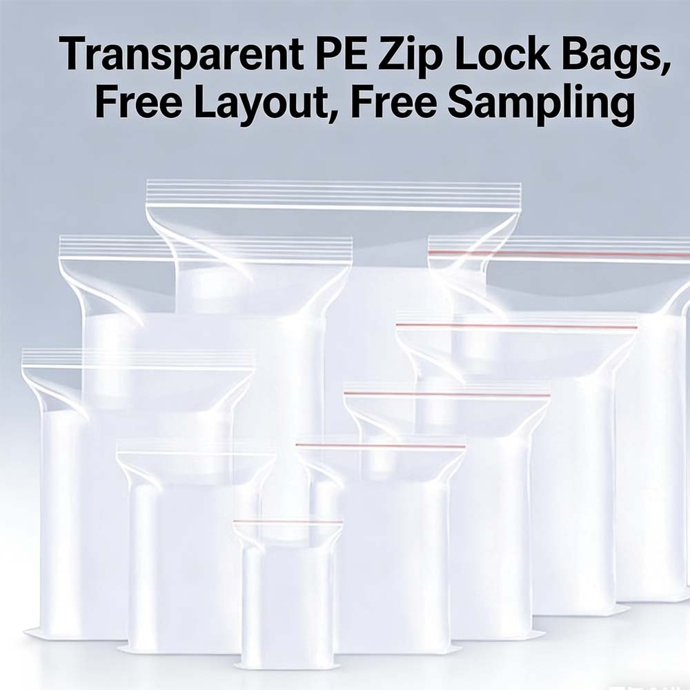 Carefully selected transparent pe self-sealing bags, small sealed bags, hanging decorative plastic sealed bags, 16-thread jewelry sealed bags