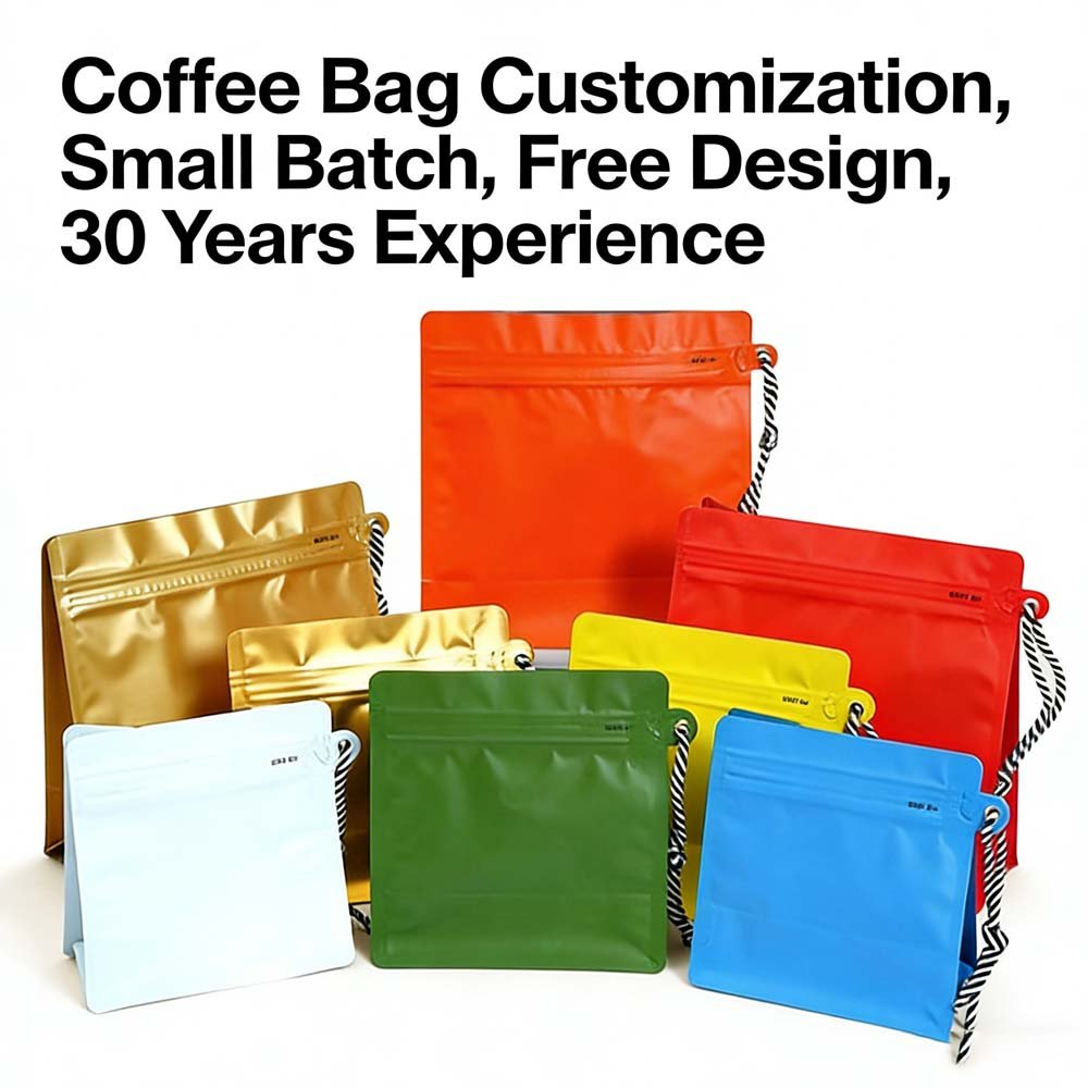 Ready-made food packaging bags, tea aluminum foil packaging bags, coffee bags, zipper Rubik's cube bags, eight-side sealed packaging bags